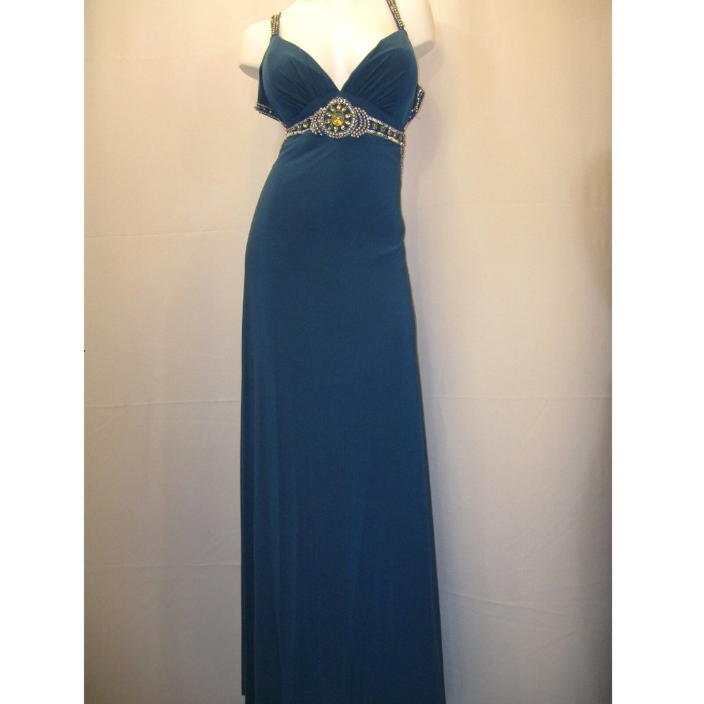 Aspeed Ladies Formal Dress Hand-Beaded Prom Bridesmaids Size 20 Blue  NWT